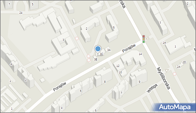 Warszawa, Porajów, 3D, mapa Warszawy