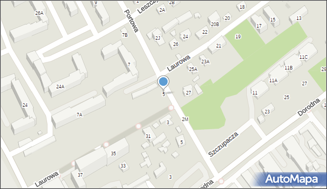 Warszawa, Portowa, 5, mapa Warszawy