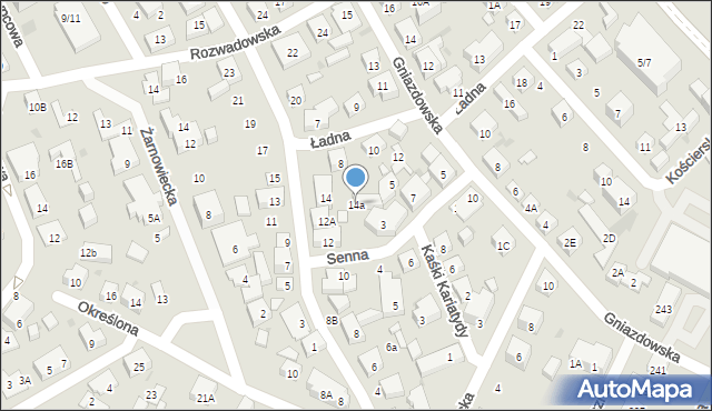 Warszawa, Pospolita, 14a, mapa Warszawy