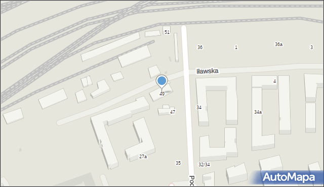 Warszawa, Podskarbińska, 49, mapa Warszawy