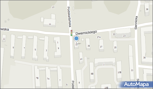 Warszawa, Podskarbińska, 12, mapa Warszawy