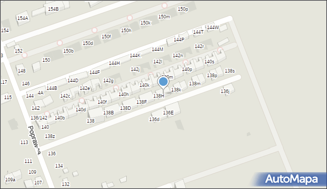 Warszawa, Poprawna, 138J, mapa Warszawy