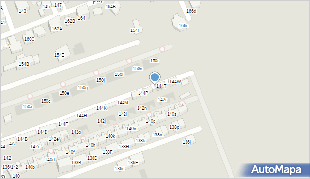 Warszawa, Poprawna, 144S, mapa Warszawy