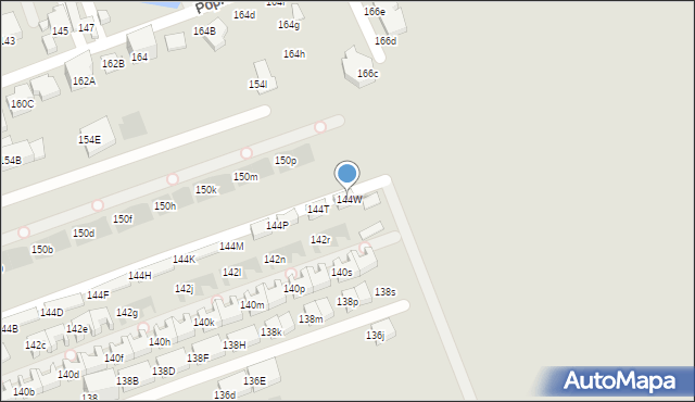 Warszawa, Poprawna, 144W, mapa Warszawy