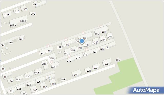 Warszawa, Poprawna, 16J, mapa Warszawy