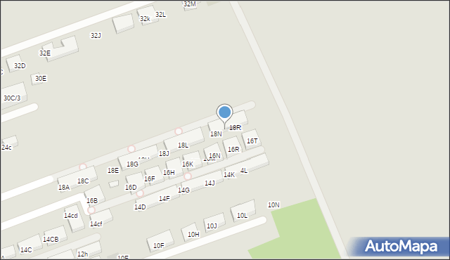 Warszawa, Poprawna, 18P, mapa Warszawy