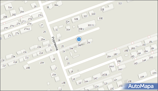 Warszawa, Poprawna, 24b, mapa Warszawy