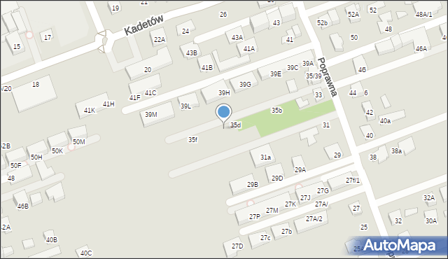 Warszawa, Poprawna, 35e, mapa Warszawy