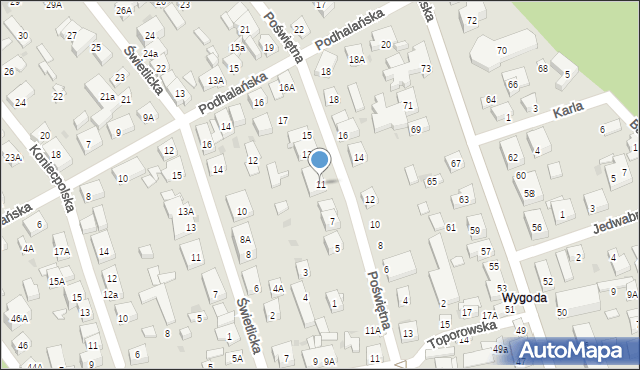 Warszawa, Poświętna, 11, mapa Warszawy