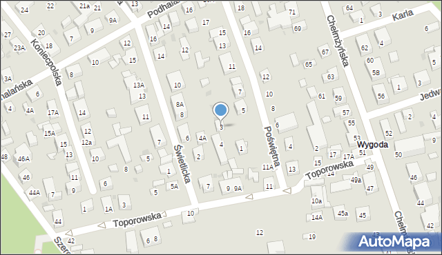 Warszawa, Poświętna, 3, mapa Warszawy