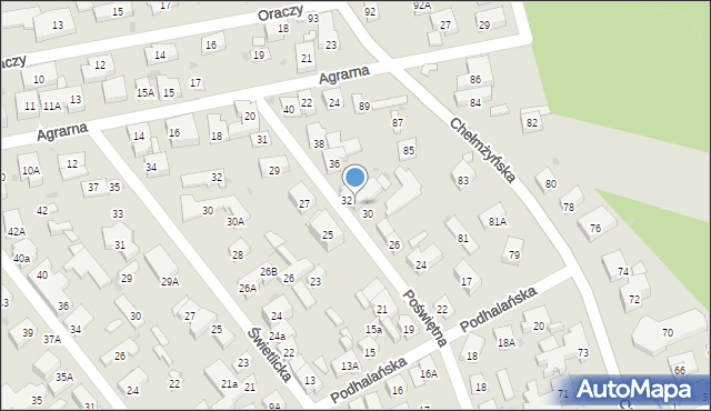 Warszawa, Poświętna, 34, mapa Warszawy