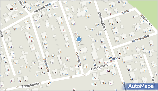 Warszawa, Poświętna, 8, mapa Warszawy