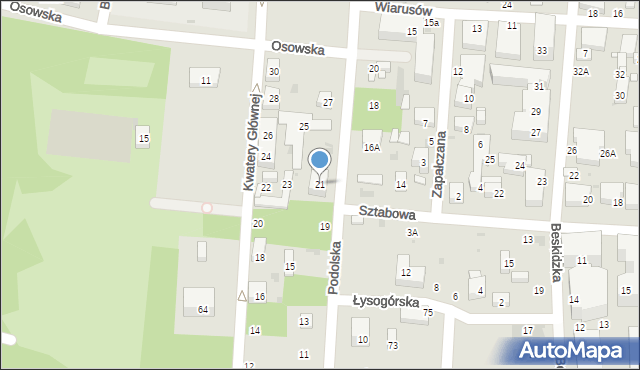 Warszawa, Podolska, 21, mapa Warszawy