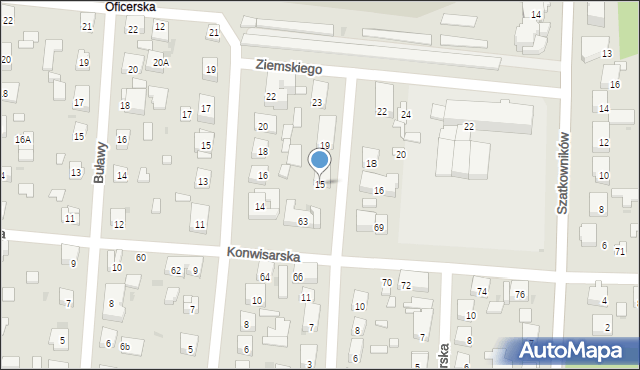 Warszawa, Posłańców, 15, mapa Warszawy