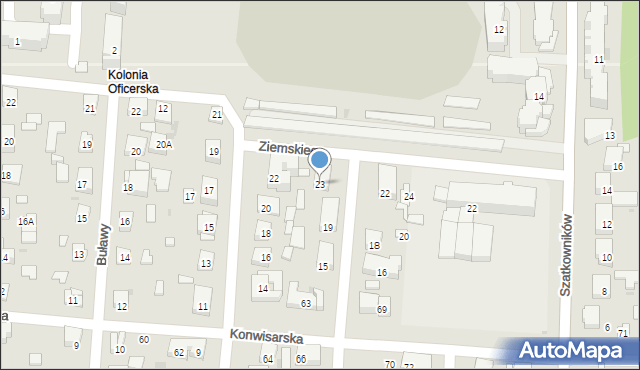 Warszawa, Posłańców, 23, mapa Warszawy