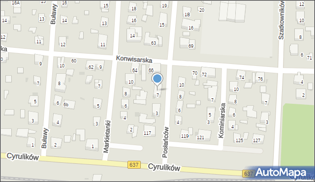 Warszawa, Posłańców, 9, mapa Warszawy