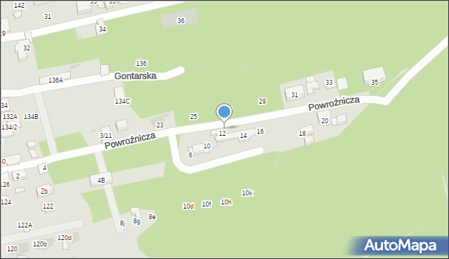 Warszawa, Powroźnicza, 12A, mapa Warszawy