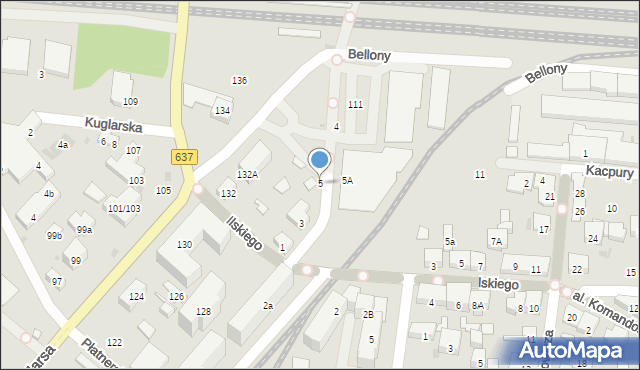 Warszawa, Pociskowa, 5, mapa Warszawy