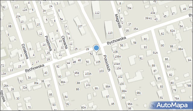 Warszawa, Potockich, 105A, mapa Warszawy