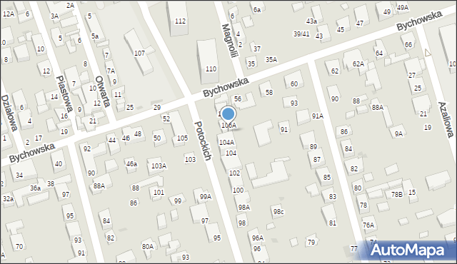 Warszawa, Potockich, 106, mapa Warszawy