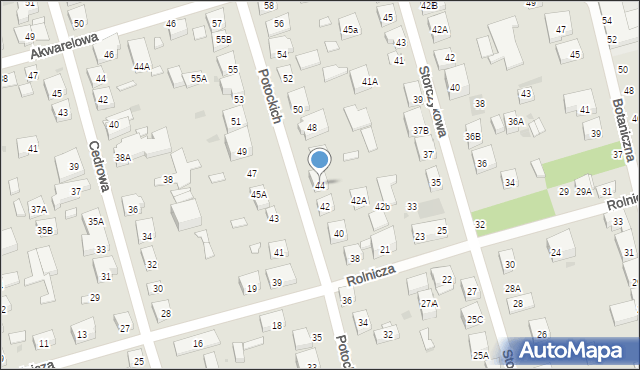 Warszawa, Potockich, 44, mapa Warszawy