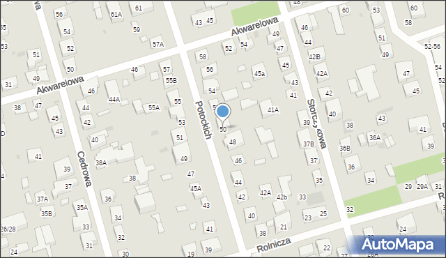 Warszawa, Potockich, 50, mapa Warszawy