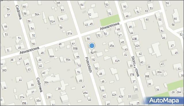 Warszawa, Potockich, 54, mapa Warszawy