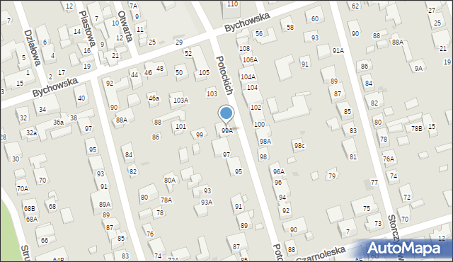 Warszawa, Potockich, 99A, mapa Warszawy