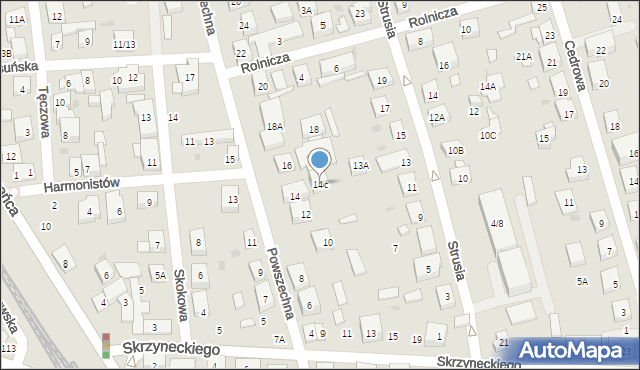 Warszawa, Powszechna, 14c, mapa Warszawy