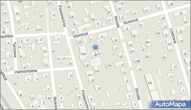 Warszawa, Powszechna, 18, mapa Warszawy