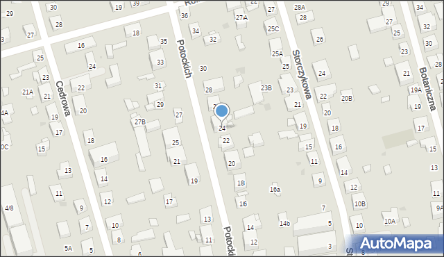 Warszawa, Potockich, 24, mapa Warszawy