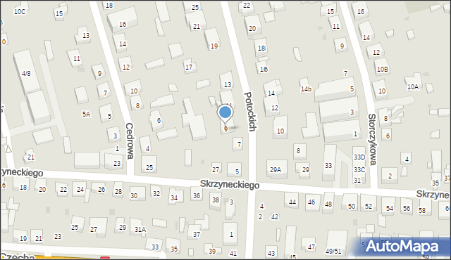 Warszawa, Potockich, 9, mapa Warszawy