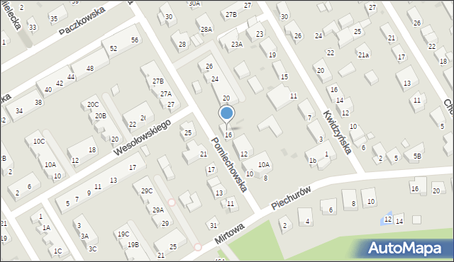 Warszawa, Pomiechowska, 18, mapa Warszawy