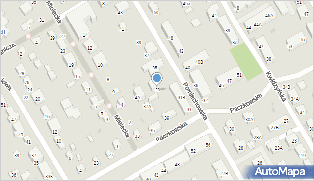 Warszawa, Pomiechowska, 33, mapa Warszawy