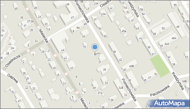 Warszawa, Pomiechowska, 39, mapa Warszawy