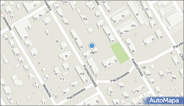 Warszawa, Pomiechowska, 40B, mapa Warszawy