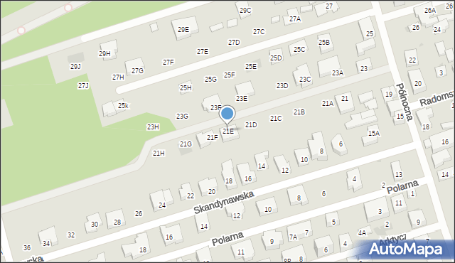 Warszawa, Północna, 21E, mapa Warszawy