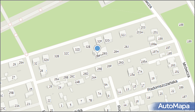 Warszawa, Północna, 28F, mapa Warszawy