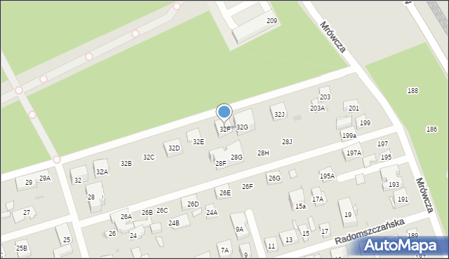 Warszawa, Północna, 32F, mapa Warszawy