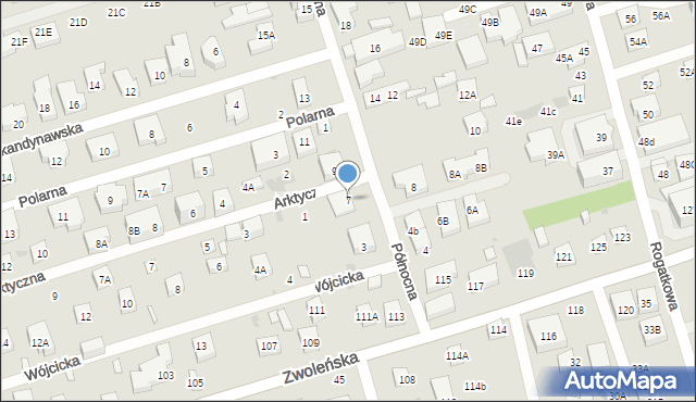 Warszawa, Północna, 7, mapa Warszawy