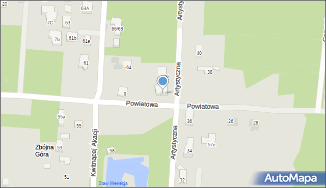 Warszawa, Powiatowa, 11, mapa Warszawy