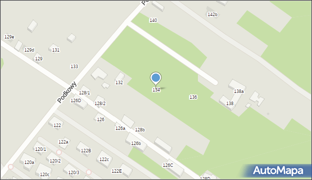 Warszawa, Podkowy, 134, mapa Warszawy