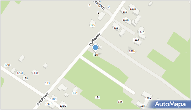 Warszawa, Podkowy, 140, mapa Warszawy