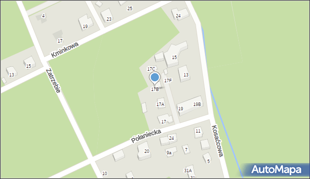 Warszawa, Połaniecka, 17B, mapa Warszawy