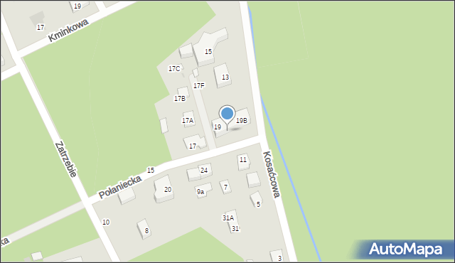 Warszawa, Połaniecka, 19A, mapa Warszawy