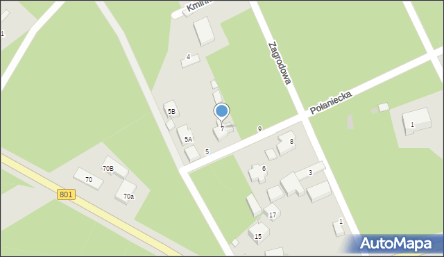 Warszawa, Połaniecka, 7, mapa Warszawy