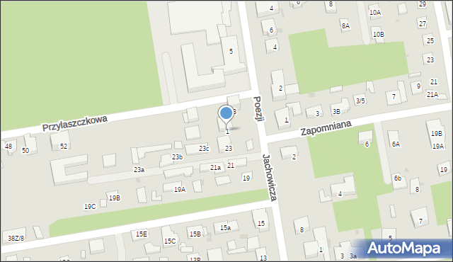 Warszawa, Poezji, 1, mapa Warszawy