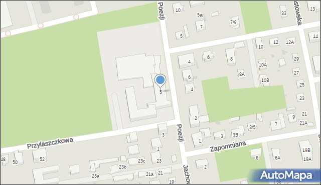 Warszawa, Poezji, 5, mapa Warszawy