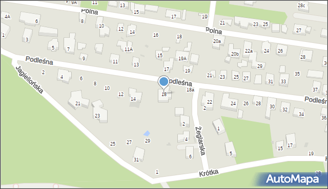 Warszawa, Podleśna, 18, mapa Warszawy