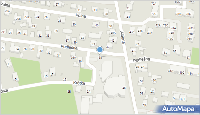 Warszawa, Podleśna, 38, mapa Warszawy